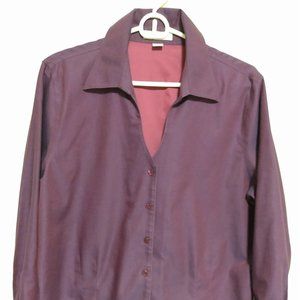 Coldwater Creek Contrasting Shirt:  Rich deep purple/deep pink